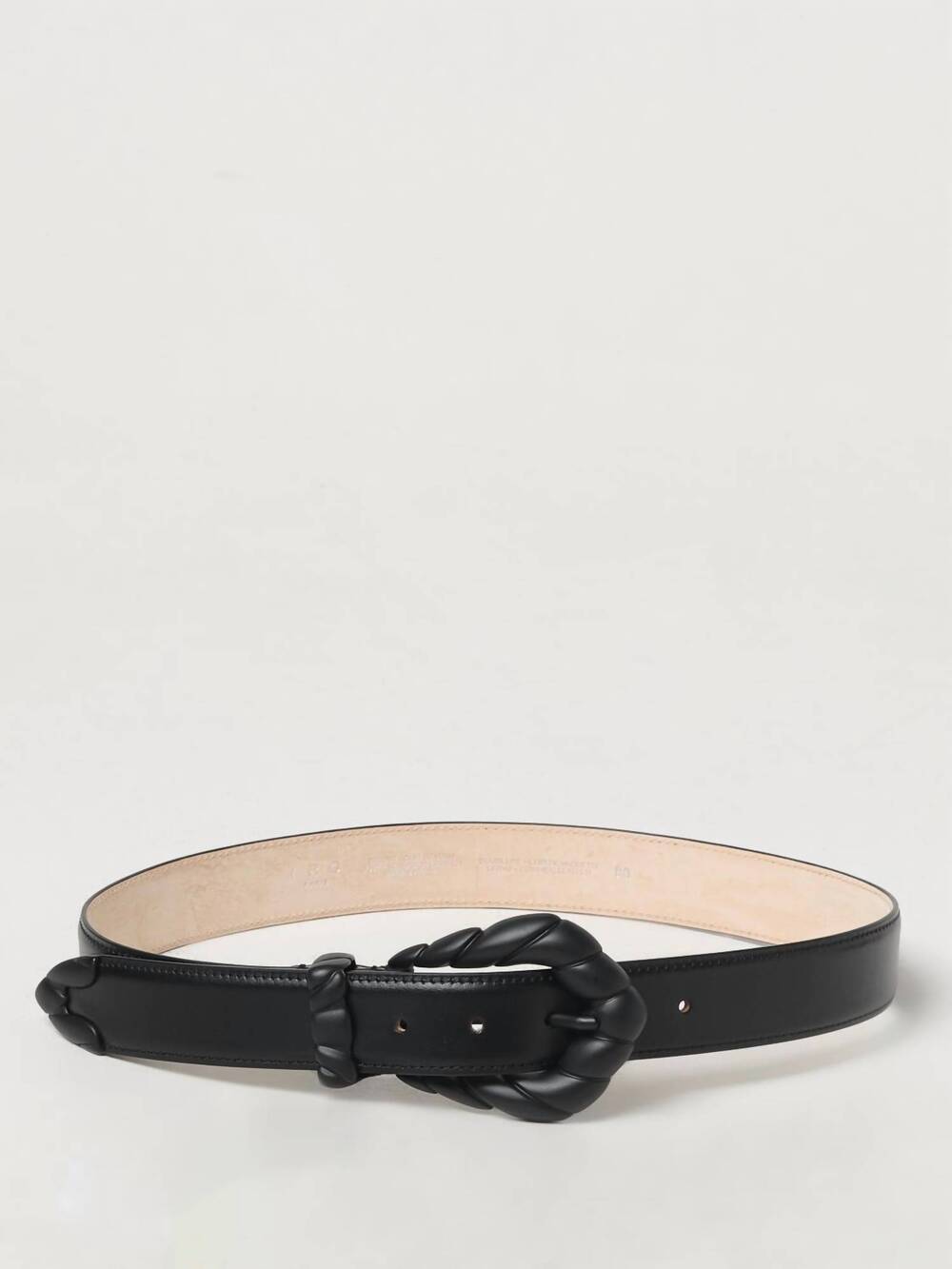 NEW IRO embella sculpted buckled leather belt in black